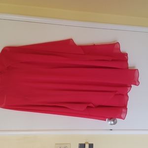 Hot pink georgette dress.